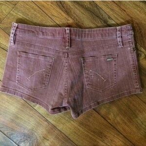 Like New Dollhouse Distressed Red Denim Shorts
